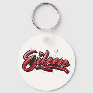 Eileen red Heart Graffiti Schlüsselanhänger Keychain