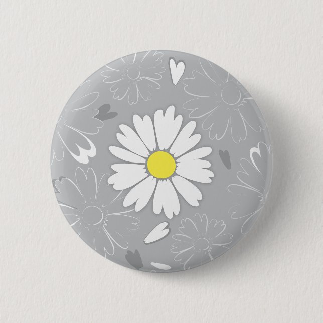 Eilin's Daisy Flower 2 Inch Round Button (Front)
