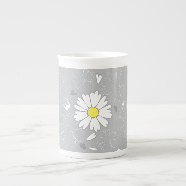 Eilin's Daisy Flower Bone China Mug (Front)