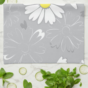 Eilin's Daisy Flower Kitchen Towel