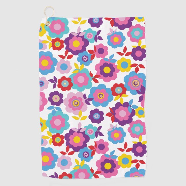 Eilin's Spring Flowers 2 Golf Towel (Front)