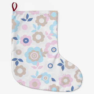 Eilin's Spring Flowers 3 Large Christmas Stocking