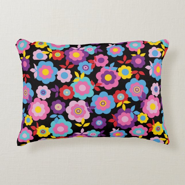 Eilin's Spring Flowers Accent Pillow (Front)