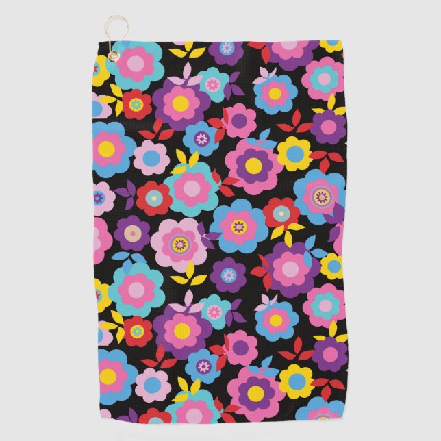 Eilin's Spring Flowers Golf Towel (Front)