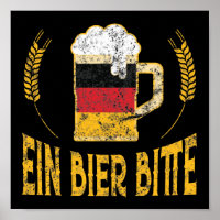 Ein Bier Bitte German Flag One Beer Please