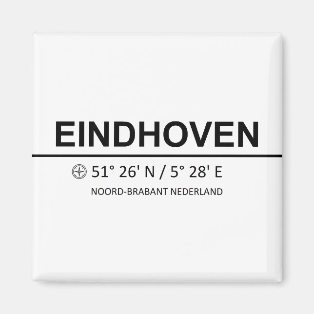 Eindhoven Coordinaten - Eindhoven Coordinates Magnet (Front)