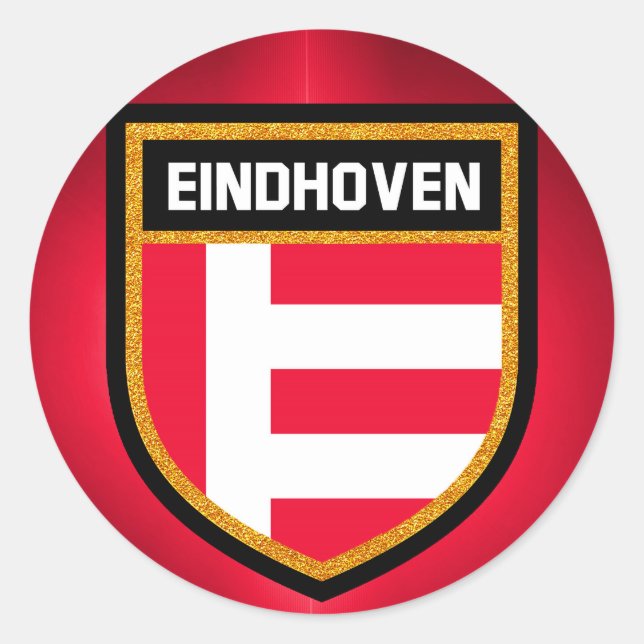 Eindhoven Flag Classic Round Sticker (Front)