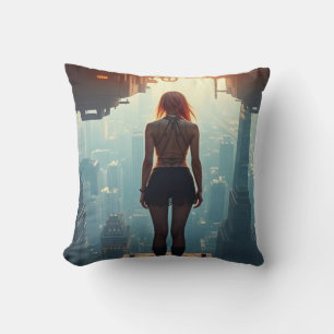 Eine Postkarte aus der Zukunft Throw Pillow
