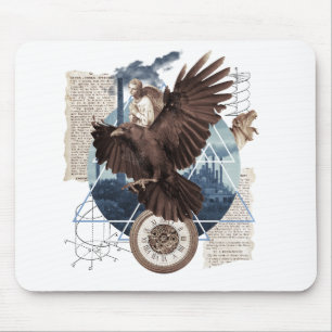Eine schöne Collage mit Adler  Klimaschutz  Mouse Pad