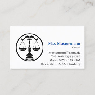 einfache Anwalt Visitenkarte Business Card