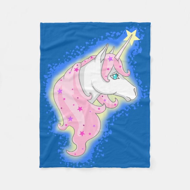 Einhorn pink fleece blanket (Front)