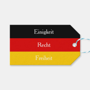 "Einigkeit, Recht, Freiheit" German Customizable Gift Tags
