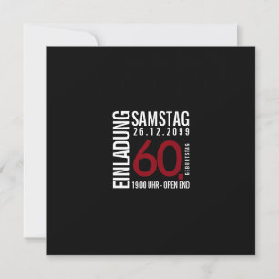 Einladung Geburtstag (Dunkelrot oder Wunschfarbe) Invitation