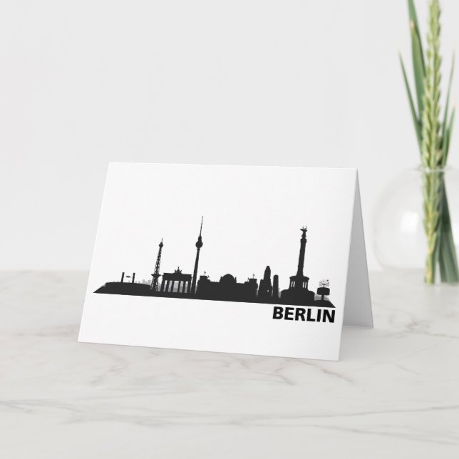 Einladungskarte mit Berlin Skyline. Card (Front)