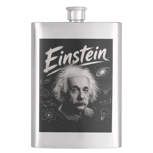 Einstein 2 hip flask (Front)