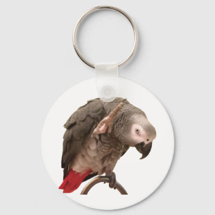 Einstein Parrot Waving Keychain
