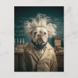 Einstein Pup in Lab Coat Postcard