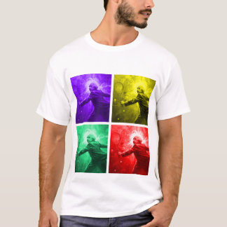 Einstein Tennis Pop Art - Four Color Panel Shirt