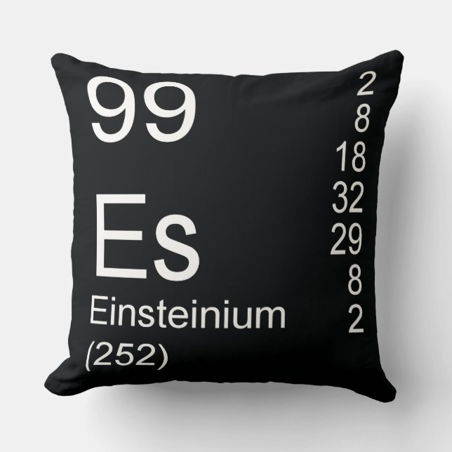 Einsteinium Throw Pillow (Front)