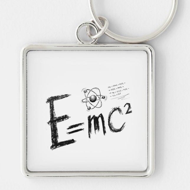  Einstein's Theory of Relativity. Formula Keychain (Front)