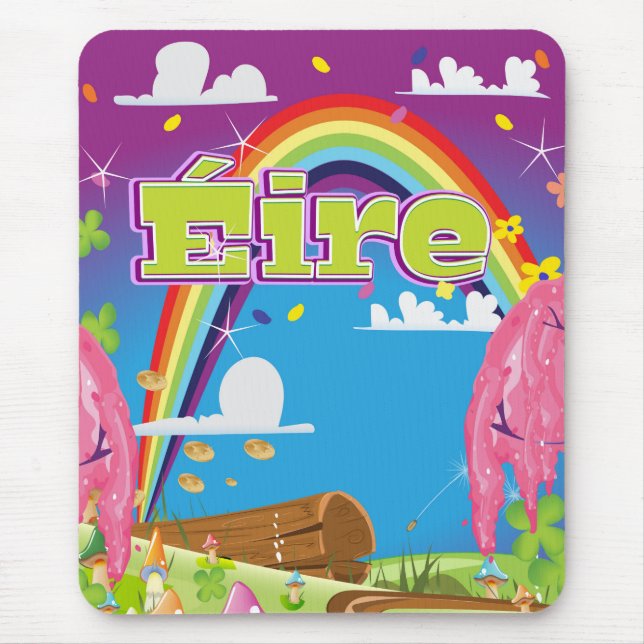 Éire Cartoon travel poster. Mouse Pad (Front)