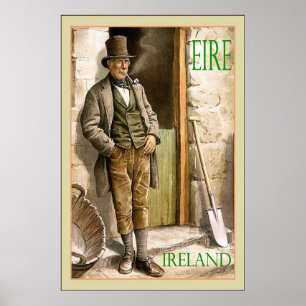 Éire ~ Irlande ~ Poster Vintage voyage