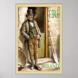 Éire ~ Irlande ~ Poster Vintage voyage