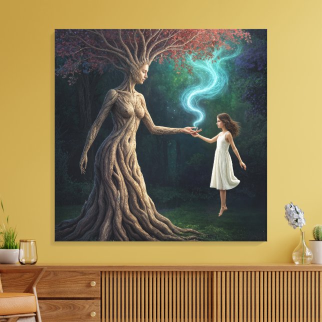 "Eirene’s Woodland Crossing” – A Surreal Reality Canvas Print (Insitu(LivingRoom))