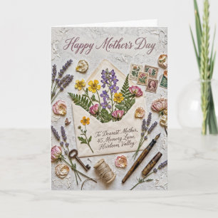 eirloom Valley — Pressed Flower Envelope Mother's  Card