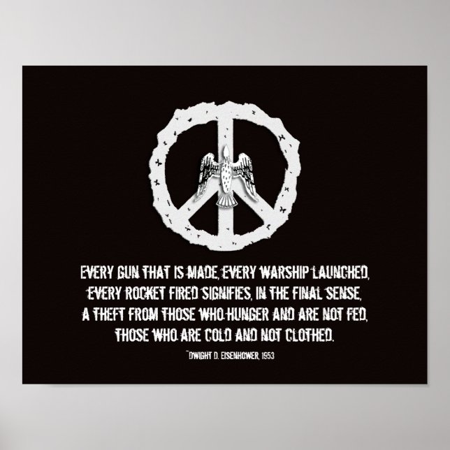Eisenhower Citation Paix Poster Imprimer (Devant)