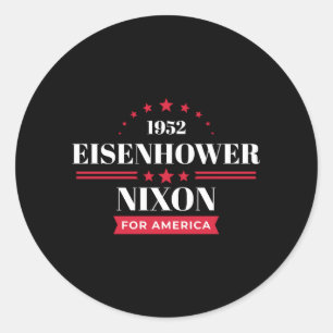 Eisenhower Nixon Ike 1952 Campaign Classic Round Sticker