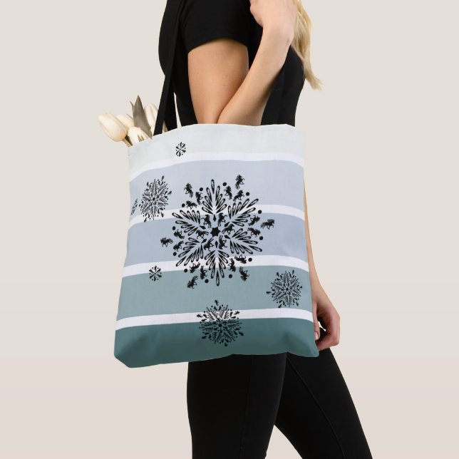 Eiskristalle mit Tölter Tasche Tote Bag (Close Up)