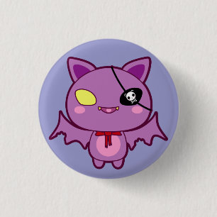 Eitel the Vain Bat 1 Inch Round Button