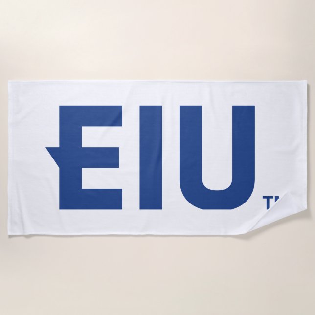 EIU Block Letter Beach Towel (Front)