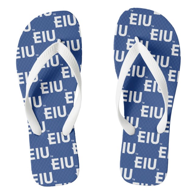 EIU Block Letter Flip Flops (Footbed)