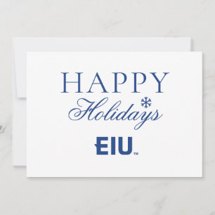 EIU Block Letter Holiday Card