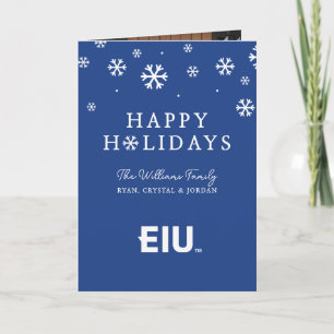 EIU Block Letter Holiday Card