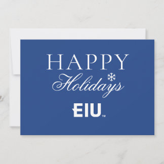 EIU Block Letter Holiday Card