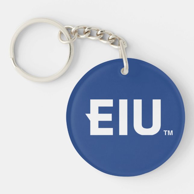 EIU Block Letter Keychain (Front)