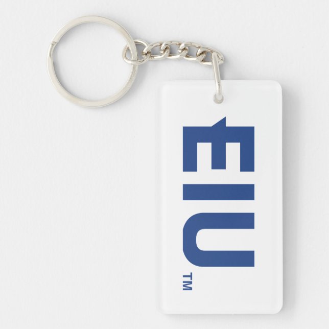 EIU Block Letter Keychain (Front)