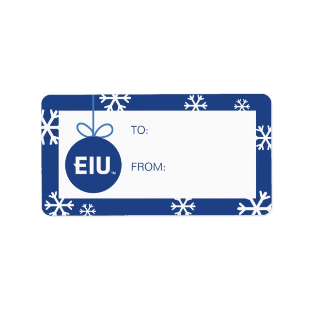 EIU Block Letter Label (Front)
