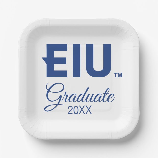 EIU Block Letter Paper Plate (Front)