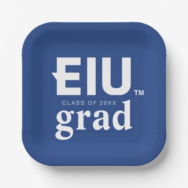 EIU Block Letter Paper Plate (Front)