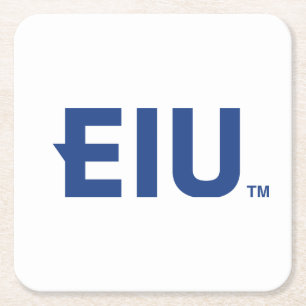 EIU Block Letter Square Paper Coaster