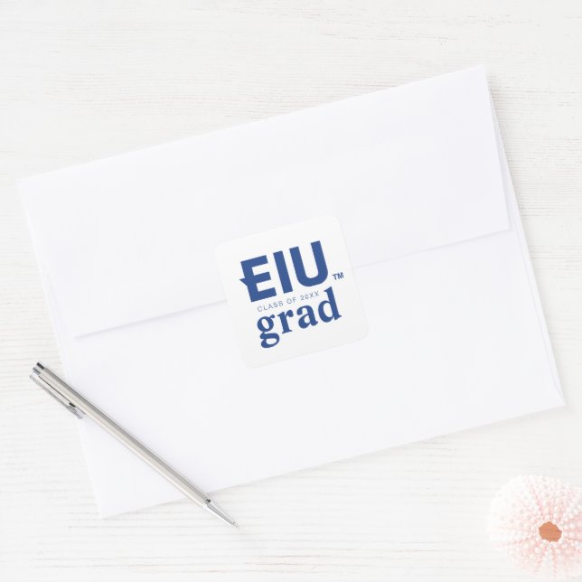 EIU Block Letter Square Sticker (Envelope)