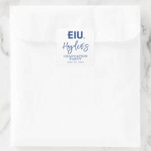 EIU Block Letter Square Sticker
