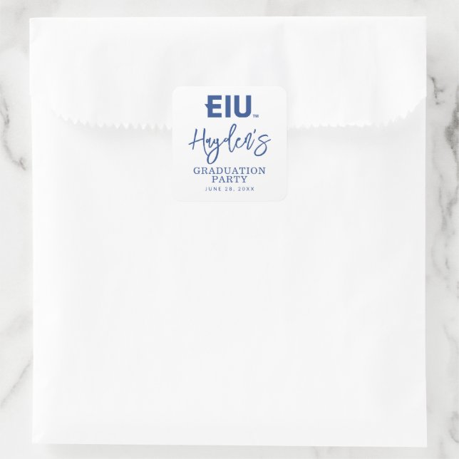 EIU Block Letter Square Sticker (Bag)