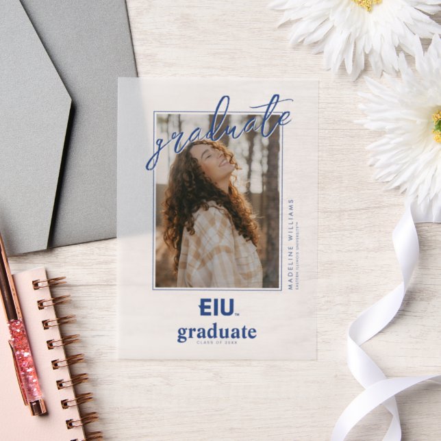 EIU Block Letter Vellum Invitations (Wedding)