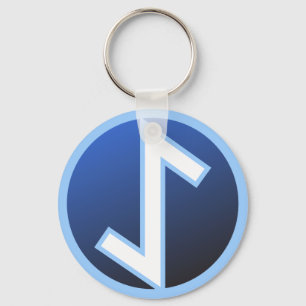 Eiwaz Yew Rune Keychain