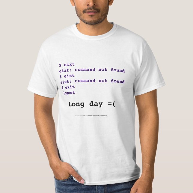 Eixt Eixt Exit Logout T-Shirt (Front)